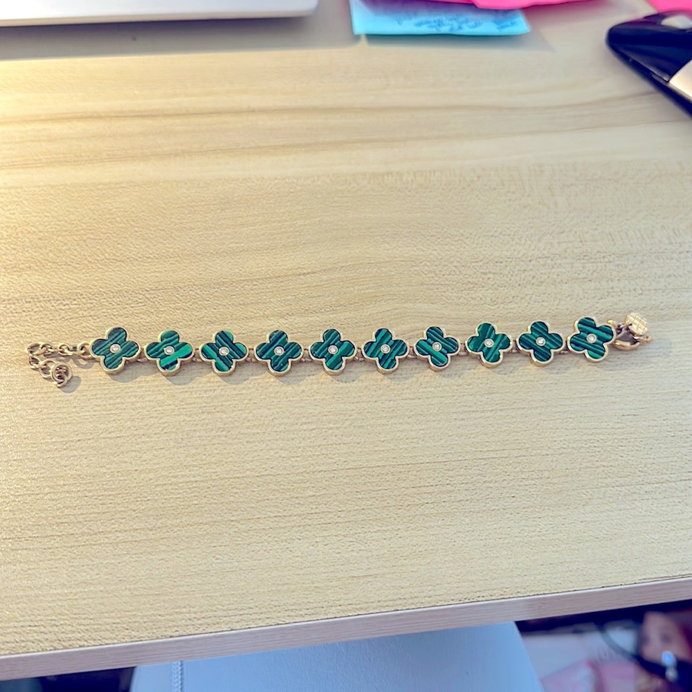 Green clover 🍀 bracelet from Talbots perfect for St. Patty’s Day!